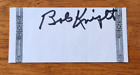Autograph Bob Knight bookplate w/coa   INDIANA HOOSIERS BASKETBALL HALL OF FAME