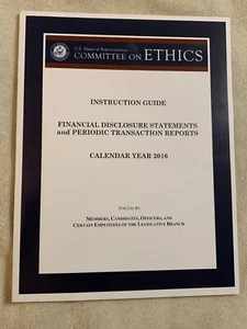 U.S. HOUSE OF REPRESENTATIVES COMMITTEE ON ETHICS INSTRUCTION GUIDE 2016 NICE - Imagen 1 de 12