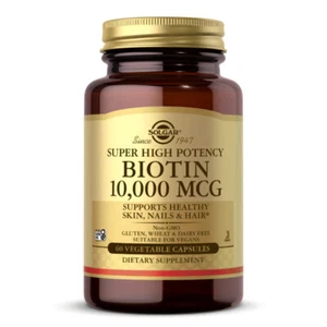 Solgar Biotin 10000 mcg 120 Vegetable Capsules - Picture 1 of 1