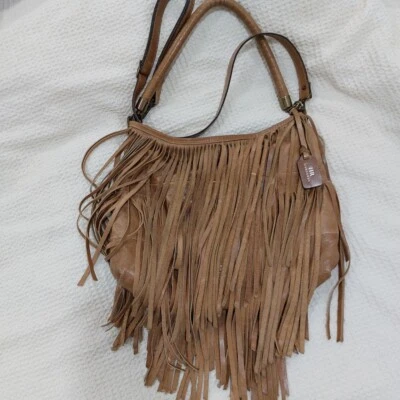HR Bolsos Irene Flecos Avellana/Cuero Marrón Hobo Bolso de Hombro para Mujer  Foto 1 de 4