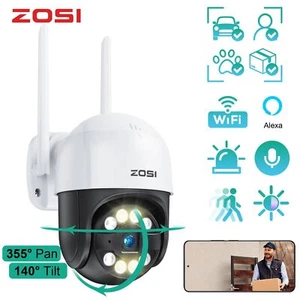 ZOSI WLAN PT Überwachungskamera Außen 3MP HD WIFI IP Kamera Auto Track Funk IP66 - Bild 1 von 14