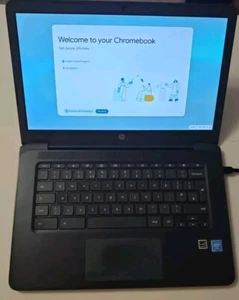 HP Chromebook 14 G5 14" Intel Celeron N3350 4 GB RAM 32 GB eMMC - Tested Working - Picture 1 of 6