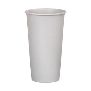 600 Pack White Disposable Poly Paper Hot Tea Coffee Cup 20 oz. - Picture 1 of 2