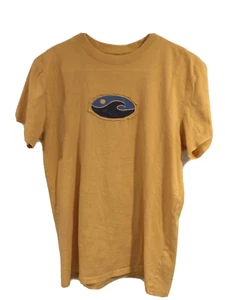 Life Is Good Women's Orange T-Shirt with Wave Patch Slim Fit Size small - Picture 1 of 3