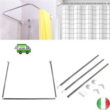 Binario asta per tenda doccia in acciaio inossidabile Forma a U / L 80 * 80 * 80