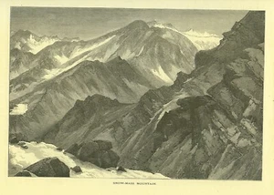 Colorado Snow-Mass Mountain 1874 Thomas Moran genuine antique! - Picture 1 of 1