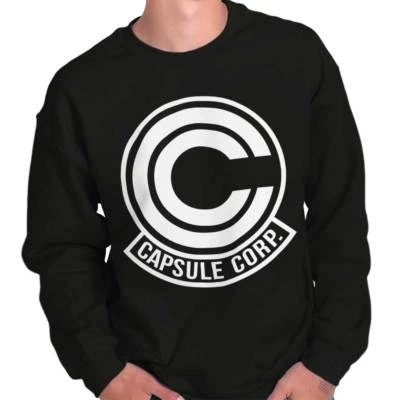 Funny Anime Joke Manga Capsule Corp Humor Womens or Mens Crewneck Sweatshirt - Image 1 of 4