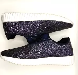 Leichte Damenschuhe Fahsion glitzernde Glitzer-Schnürschuhe Größe 8,5 - Bild 1 von 6