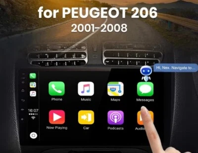 RADIO 2 DIN PARA PEUGEOT 206 BLUETOOTH USB ANDROID WI-FI NAVEGADOR GPS - Imagen 1 de 4