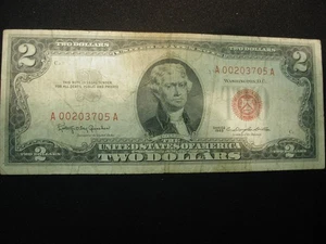 1963 U.S Two Dollar Red Seal VF - Picture 1 of 6