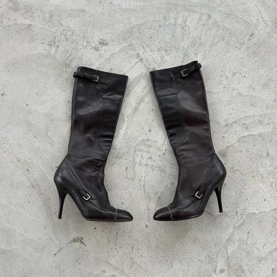 Botines de cuero vintage Salvatore Ferragamo marrón para mujer talla EU39 Foto 1 de 4