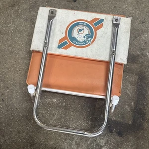 Vintage 1980s Miami Dolphins Foldable Stadium Bleacher Cushion Seat - Bild 1 von 8