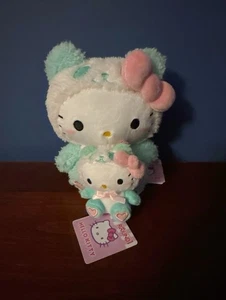 RARE Collectible SET! NWT Hello Kitty Panda Costume Plush Mint 6”/3” Mini Cute - Picture 1 of 4