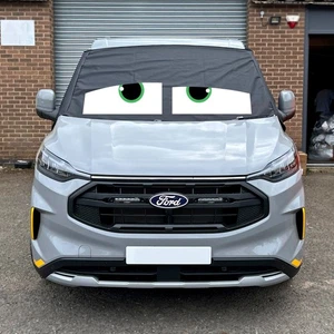Ford Transit Custom 2023+  windscreen Black Out Blind Cover Wrap Green eyes - Picture 1 of 6