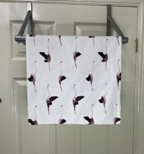 White Flamingo Print Microfibre Hand Towel 30" x 15" - Society6 - Picture 1 of 8