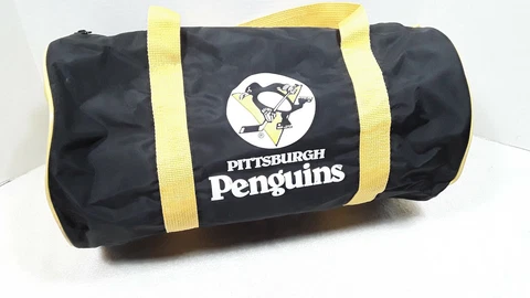 Vintage Pittsburgh Penguins Gym Travel Duffle Bag Picway Shoes Promotional Cover