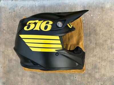 Custom RETRO Theme Motocross Helmet Decals Sticker Set MX Name Number ID KIT - Image 1 of 4