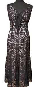 Nicholas Millinghton Designer Black Lace Evening Dress 12 UK - Picture 1 of 4