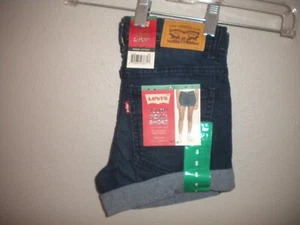 Levi's Youth Girls Size 8 Adjustable Waist Stretch Denim Jean Shorts NWT - Picture 1 of 4