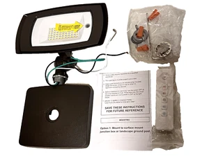 1pc Tier One 3000 Lumens LED Flood Wall Light 28W 120V Matte Black with Remote - Picture 1 of 7