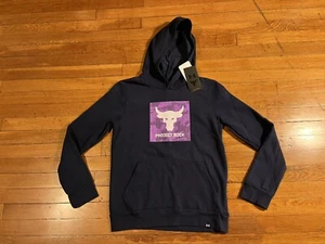 Under Armour Project Rock Dwayne Johnson Hoodie Youth Large Blue - Picture 1 of 14