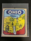 Vintage Ohio Souvenir Luggage Car Travel Water Transfer Decal 