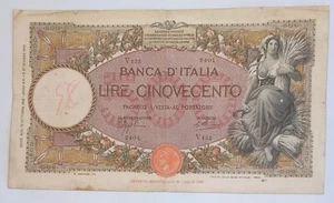 Italy 1935 500 Lire Banknote Note October 16th 1935 Banca d'Italia - Picture 1 of 14
