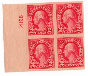 Scott #577 George Washington Red Plate Block of 4 Stamps - MNH - Picture 1 of 2