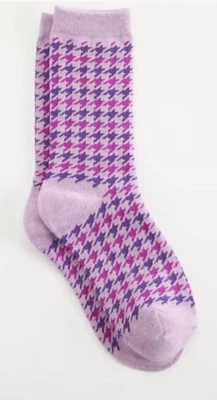 Calcetines para mujer Jill Crew púrpura pata de gallo talla 5-10 nuevos con etiquetas Foto 1 de 4