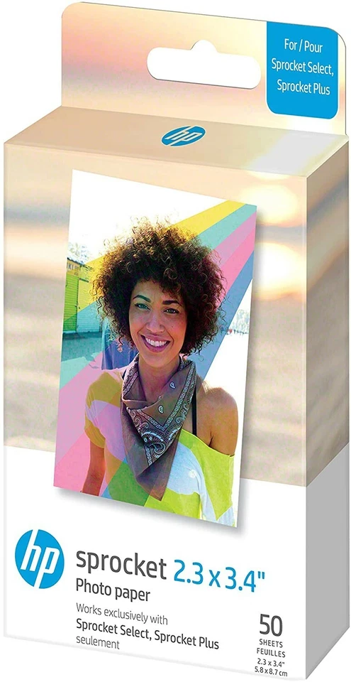 HP 2.3 x 3.4"Photo Paper(50 Sheets) Compatible with Sprocket Plus/Select Printer - Image 1 of 3