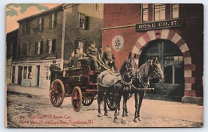 Providence RI Rhode Island - Hose Company #17 - Postkarte - um 1910 - Bild 1 von 2