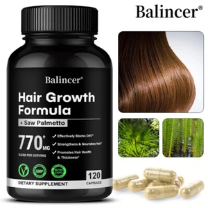 Saw Palmetto DHT Blocker Supplement | Haarwachstumsformel | Haarunterstützung - Bild 1 von 12