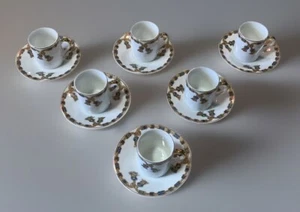 VTG L.T.R. Coffee Demitasse Set 12-Piece Fine Porcelain 24 CT Gold Plated JAPAN - Picture 1 of 11
