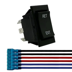 Momentary Reverse Polarity Rocker Switch 20A, 12V DC On-Off DPDT - 6 Pin - Picture 1 of 3