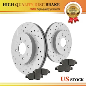 Brake Disc Rotor & Ceramic Brake Pad for Honda Fit 2015-2020 1.5L DOHC Front - Picture 1 of 9
