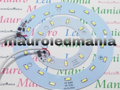 T9 Circolina Camper led Plate 9W+5W Resa 140W DC 12V SMD 5730 Bianco 6000K Pavia