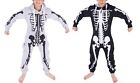 Unisex One Piece Skeleton Hooded Jumpsuit Halloween Costume for Boys and Girls
