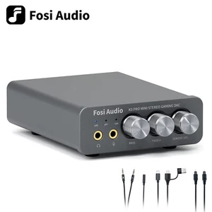 Fosi Audio K5 PRO Gaming DAC With Microphone Headphone Amplifier Audio Converter - Picture 1 of 9