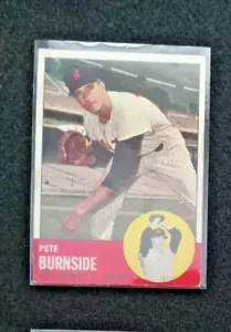 Tarjeta de béisbol 1963 Topps #19 Pete Burnside Orioles en muy buen estado+ - Imagen 1 de 3