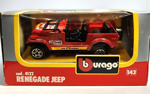 Burago Renegade Jeep No. 4122 1:43 Scale Boxed Die-Cast Metal Italy