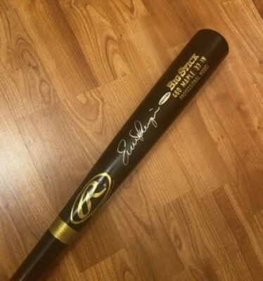 Evan Longoria Signed Maple Game Model Bat San Francisco Giants Rays MLB UD COA - Image 1 of 4