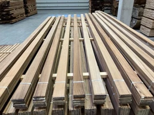 10 Stück - Teak-Stabdeckleisten; Längen von 90 cm bis 180 cm je Pack - Bild 1 von 1