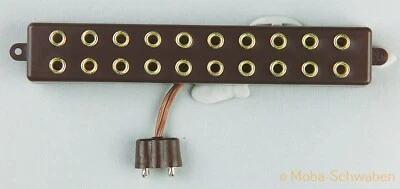 Kahlert - Verteilerleiste mit Anschlusskabel, 10 Anschlüße (2,6mm) braun *NEU*