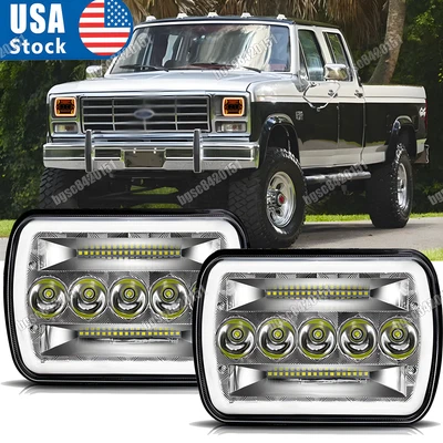 Faros LED 7x6" haz sellado alto/bajo ajuste nuevo Ford F-150 F-250 F-350 1978-1986 Foto 1 de 4