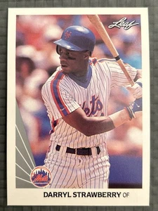 Darryl Strawberry  Leaf 1990 #250. New York Mets. Set Break - Picture 1 of 6