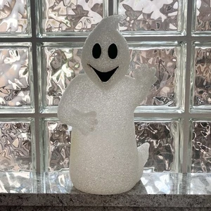 Halloween Happy Glimmer Ghost Prop Decor - Stands On It’s Own - Picture 1 of 8