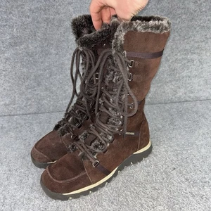 Skechers Grand Jams Boots Womens UK 5 EU 38 Mid Calf Snow Suede Faux Fur Winter - Picture 1 of 20