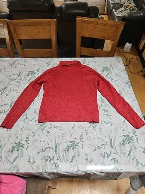 Suéter JOSEPH A.Qu’est-ce Que C’est Rojo Brillo/Brillo 82% Seda 18% Metálico L Foto 1 de 4