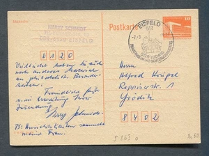 Alemania - RDA: Bonito papelería de 1989 - Elegante cancelación Eisfeld - usado - Imagen 1 de 2