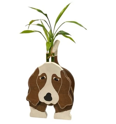 Beagle Dog Planter Box Flower Pot Lawn Garden Decor 13” X 9” - Image 1 of 4